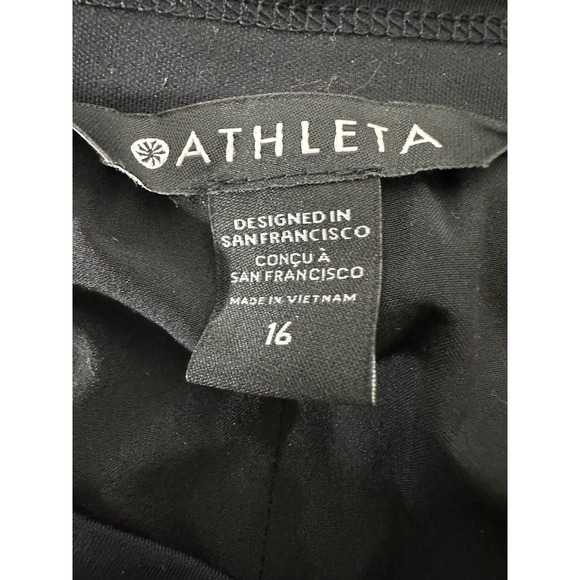 Athleta Apres Ski Quilted Shorts‎ Women's Size 16 Black Zipper Pocket Elastic - Picture 3 of 7